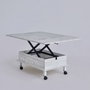Hanah Home Helsinki Mesa de Café Blanco Antiguo